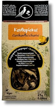 Meteora Mushroom Museum Girolles séchées, champignons sauvages, 25 g | Déshydratés – Ingrédient Gourmet pour Cuisine – 100% Naturel, Vegan