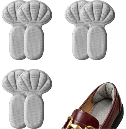 LEOUEANR 3 paia di cuscinetti per tallone per scarpe, morbidi cuscinetti in memory foam, autoadesivi e antiscivolo, inserti riutilizzabili per la protezione del tallone per scarpe larghe