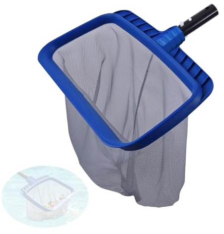 BNGXR Red de aterrizaje para piscina, red de suelo con marco de plástico reforzado, red de suelo para limpieza de piscinas (negro)