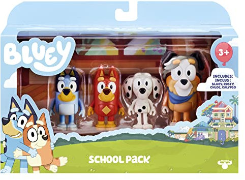BlueY in der Schule: Figuren (6,3–7,6 cm) mit beweglichen Gelenken, 4er-Pack