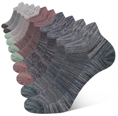 CLOSEMATE 5 par Sneaker strumpor Herren Damer Korta sportstrumpor Bomull Atmungsaktives Mesh Knöchelstrumpor Färgrika Mångfärgade 43-46