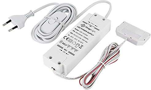 12V Mini-Amp, LED Trafo Netzteil 33W, Euro-Stecker, Ein-Ausschalter, 6-fach-Verteiler, 2x 2m Kabel