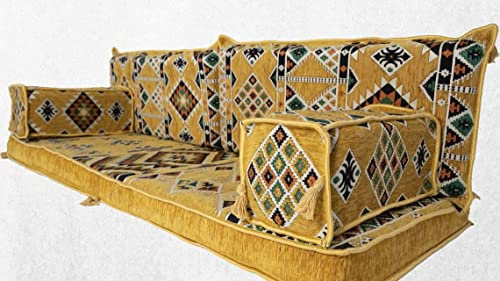Arabisches Diwan Majlis Jalsa, marokkanische Bodensofa-Sets, Palettensofas, Palettenkissen, orientalische Sofas, Bodenkissen, traditionelle arabische Sofas