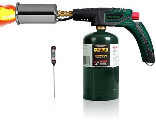 POWERFUL Grill Torch Charcoal Starter,Propane Searing Torch, Charcoal Lighter,Fire Starter, Sous Vide,Kitchen Lighter, BBQ Grill Torch Gun,Cooking Torch (Fuel Not Included)