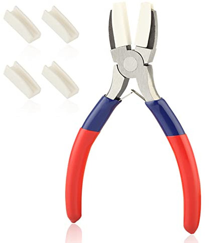 GOLD DEER Nylon Jaw Pliers Nylon Jaw Flat Nose Pliers Flat Nylon Jaw Pliers Double Nylon Flat Jaw Pliers Double Nylon Jaw Pliers Nylon Jaw Pliers Jewelry Making Tools