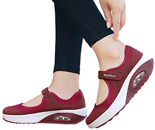 Pratvider Zapatillas ortopédicas, Zapatos ortopédicos sin Suela Gruesa para Mujer, Zapatillas Deporte para Caminar Cojín Aire Zapatos Casuales Antideslizantes Zapatos Deportivos