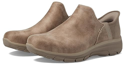 Skechers Easy Going Modern Hour Slip-in-ankelboots för kvinnor, handsfree-design, Mullvadsbrunt, 7.5