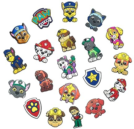 33 Stück Schuh Charms, Paaw Dog Patrol Schuh-Charm für Kinder, PVC Shoe Charms, Cartoon-Schuh-Dekoration, Geeignet für Geburtstagsgeschenke für Kinder, Jungen, Mädchen, Teenager