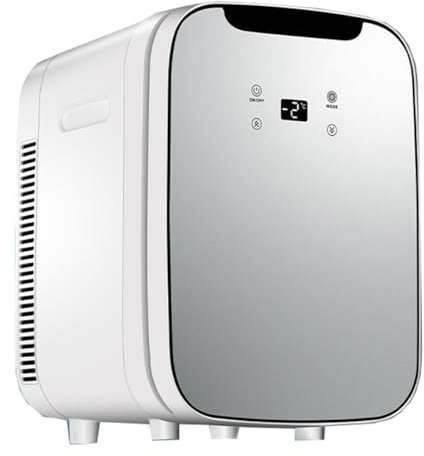 Mini Frigo De Chambre 20L Pour Le Bureau, Petit Frigo Cosmetique , Mini Réfrigérateur Et Réchauffeur Portables Avec Affichage LCD De La Température Pour Les Cosmétiques(Color:/Silver,Size:220V)