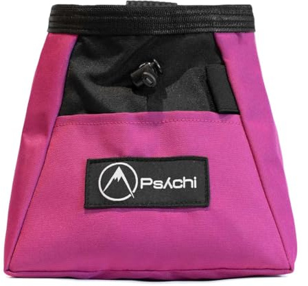 Psychi OG Chalk Bucket Bag mit Aufbewahrungstaschen für Klettern, Bouldern (Rosa)
