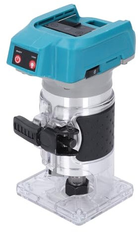 Akku Oberfräse, Einhandfräse Kantenfräse, Bürstenloser Trimmer Für Die Holzbearbeitung, mit 1/4 Zoll Bohrfutter, für Tischlerei, Besäumen, Nuten, Bohren und Möbelbau