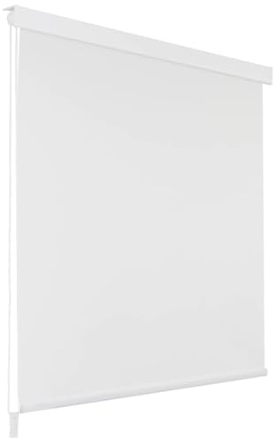 Iiaky Shower Roller Blind 100x240 cm White-Waterproof Wet Room Bathroom Heavy Duty Shower Curtain,Anti Mould Mildew Resistant,Washable and Easy Dry