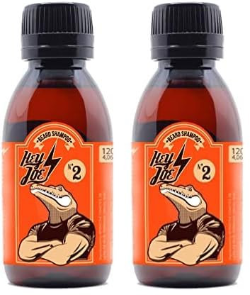 HEY JOE! - Beard Shampoo Nº 2 | Shampoo para Barba Mandarina Roja de 120 ml (Paquete de 2)