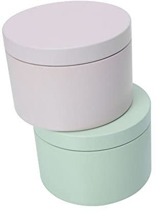 LALAFINA 2pcs Tinplate Candle Cans for Candle Making and Candy Packaging Scented Tins Smooth for Weddings Parties and