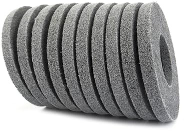 woleyuu Disco abrasivo for lucidatura in Fibra di Nylon da 100/115/125mm for smerigliatrice angolare Metallo Lavorazione del Legno Pulizia del Vetro Strumento abrasivo(100mm,10pcs)