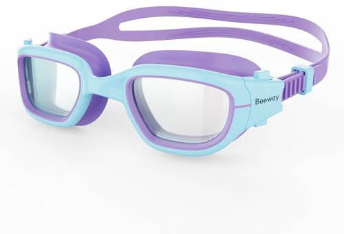 BEEWAY Kids Swimming Goggles for Boys Girls Age 6-14 Anti Fog & Leak Proof