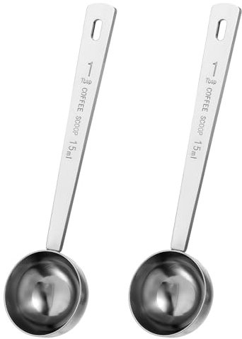 2 Stück Kaffeelöffel Portionierer Edelstahl Messlöffel 15ml Tablespoon Kaffeedosierlöffel Mit Langem Griff Zum Rühren Von Tee Kaffee