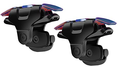 DIYEAH Gamecontroller Mobiler aus Kunststoff für Smartphone Trigger 1 Paar | Einfach zu Montieren, Seitliche Tasten Bleiben Frei, Leichtes Zubehör, Schwarz