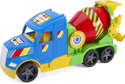 Wader 36341 - Magic Truck Betonmischer, Größe ca. 59,5 cm, für Kinder ab 3 Jahren, geeignet als Geschenk für kreatives Spielen