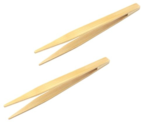 FONDOTIN 2 Piezas Pinzas de Alimentación para Reptiles de Pinzas de Bambú de Herramienta Práctica para y Reptiles y Antideslizantes para Arañas