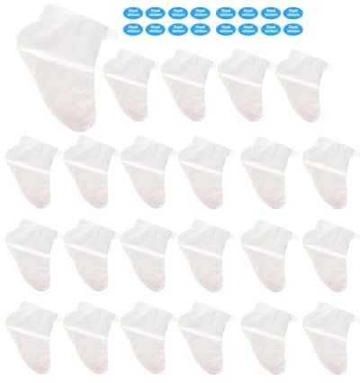 Lonwiner 100 stycken klar plast engångsstövlar fotmask, vattentätt fotskydd för fotvård mask fotmask fodral för hemmet