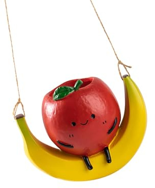 AMISENK Colofonia artificiale altalena sospesa fioriera salvaspazio decorazione interna sentimentale montaggio senza attrezzi design compatto sospeso frutta altalena agricoltore