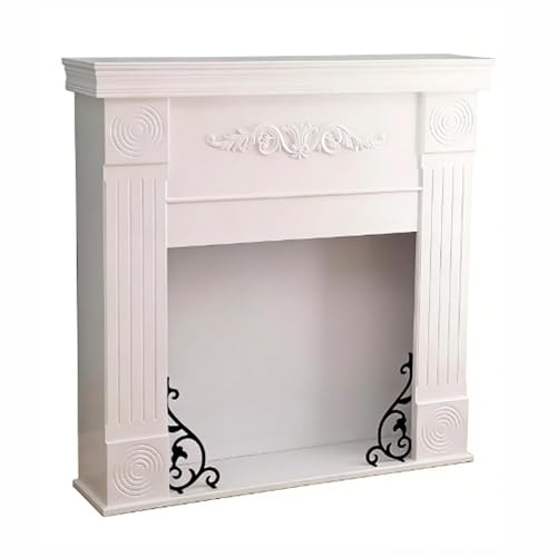 Cornice del camino Cornice for caminetto autoportante decorativa bianca con cornice for camino colonna romana(M)