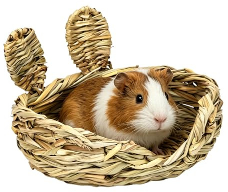 demaxiyad Cama de Animales Pequeños Alfombrilla De Hierba Dormir Y Masticar | Casita Para Conejitos Compatible con Chinchillas, Hurones, Jerbos y otros Animales Pequeños en Jaulas, Conejeras, Hábitats