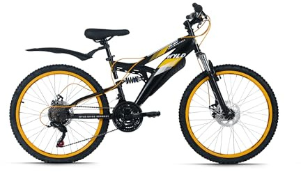 WYLD Mountainbike Fully 24'' Bliss schwarz 18 Gänge RH 38 cm (Schwarz-Rot)