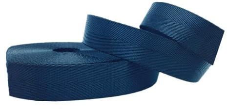 Polyester-bomullsband, Nylon Webbing Band Tejp Flerfärgad 25-38mm 5-10yards for DIY-handtag Bagageselar(Navy Blue,38MM x 5 Yard)
