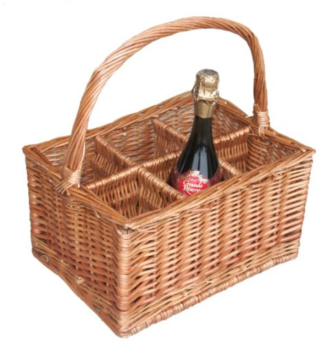 Red Hamper Double 6 étuvé Boissons Porte-Bouteille Panier