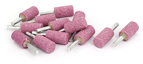 sourcing map 12 Stk 6mm Schaft 16mmx30mm Zylinderkopf Dorn montiert Schleifspitze Rosa DE de