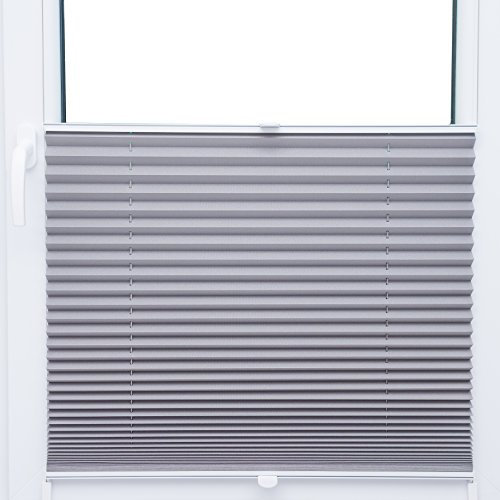 KS Handel 24 Thermo Black Out PLISSEE 40x150 cm FALTROLLO HELLGRAU Silber METALLIC 100% VERDUNKELND - 80 GRÖßEN im Shop - MEGA Auswahl