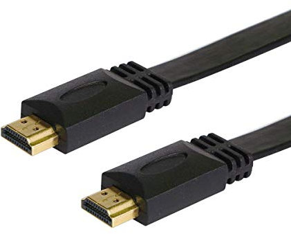 JAFSAL ONLINE 4K Ultra HD 1080P HDMI Flat Cable Lead-Smart HDTV, ARC, gold-plated Ideal for 4K TV/PS3, Compatible with - Xbox, PlayStation, CD/DVD, Home theatre, Projector - 2 Meter