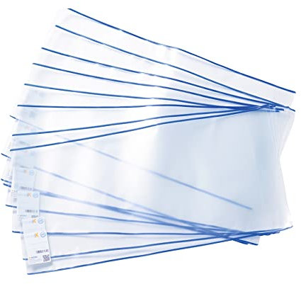 HERMA 20234 Buchumschläge 27,5 x 54 cm HERMÄX Classic, 10 Stück, Buchhüllen mit Beschriftungsetikett & Kantenschutz aus abwischbarer Polypropylen-Folie, Buchschoner Set für Schulbücher, transparent
