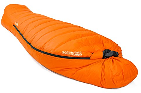 ZOOOBELIVES 10 Degree Down Sleeping Bag for Adults, 4-Season Cold-Weather Mummy Bag, Roomy Fit, 550+ Fill Power Warmth, Lightweight & Compressible for Car Camping, Backpacking & Hunting - AlpliveD1500