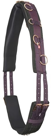 Imperial Riding Longiergurt „IRH Deluxe Extra“, ergonomische Formgebung mit Widerristfreiheit und Metallringen, Bordeaux-Bordeaux, Full