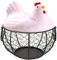 Whisverse Cesto per uova, cestino per uova, organizer per ristoranti, in battuto, decorazione per galline da cucina (rosa)