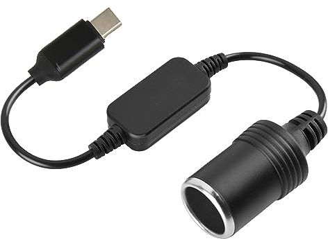 Enchufe para Encendedor de Cigarrillos de Automóvil, Convertidor de Adaptador de Corriente de 5 V USB C Macho a Hembra de 12 V, 11.8 Pulgadas, para Encendedores de Cigarrillos de Automóviles