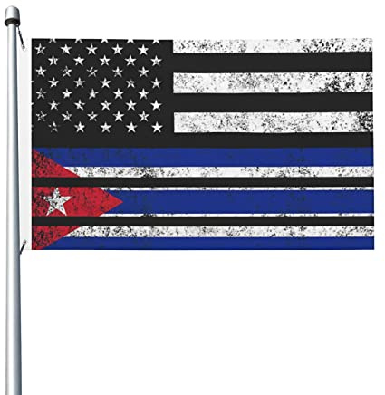 Bandera cubana americana Cuba 3x5ft Bandera de doble cara al aire libre interior, bandera ucraniana Poliéster con ojales de latón