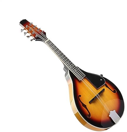 Hochglänzende Oberfläche, Viersaitige Akustische Mandoline, Lindenholz, Nationales Musikinstrument (Color : 01)