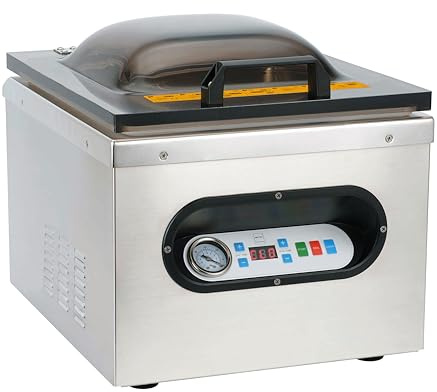 METRO Professional Envasadora al vacío GVS1001, con bomba, maquina de envasar con barra de sellado extraible, tiempo ajustable, universal