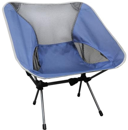 OTSYSTO Silla Portátil Plegable Ligera con Portavasos para Camping, Caravanas, Festivales, Jardines, Barbacoas, Pesca y Playa,Blue