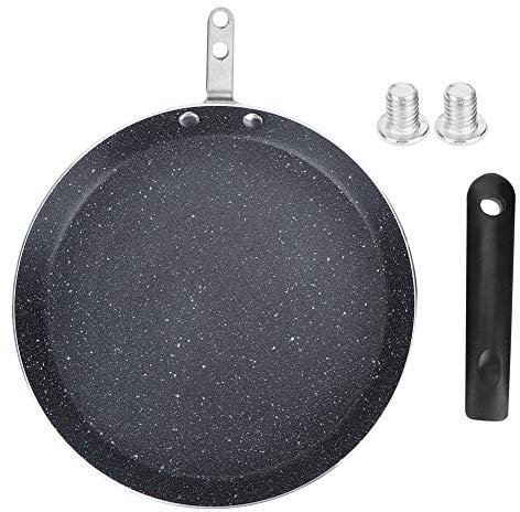Antihaftbeschichtete Bratpfanne mit Genietetem Aluminiumgriff, Pfannensets für Induktions-, Elektro- und Gasherde, Omelettpfanne, Weniger Öldämpfe (38 x 22,5 x 2 cm)