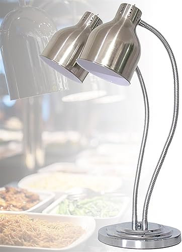 HPTHLY Lampada Riscaldante per Alimenti Portatile Scaldavivande, Rampa per Scultura a Buffet Singolo/Doppio Spettacolo Luce di Conservazione del RI,