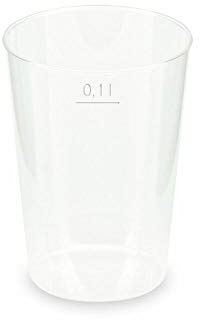 VEPATIM 40 Mehrwegbecher Pfandbecher transparent PP Eichstrich 0,1 l Ø 5,5 cm