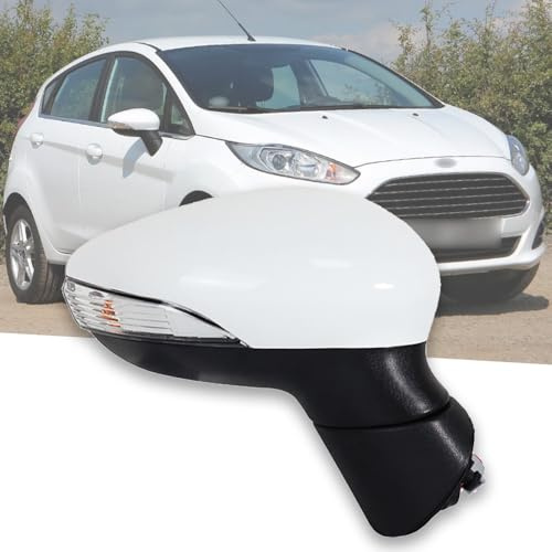 TiJeRa Auto Seitenspiegel für Ford Fiesta 2009-2017 MK7 MK8 2008-2012 Außenspiegel Mit Blinkleuchten Manuell Klappbar