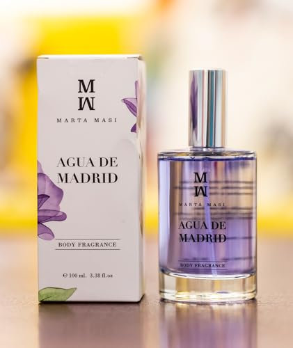 Marta Masi Agua de Madrid, Fragancia Corporal Floral para Mujer y Hombre, Nueva Esencia a Violetas