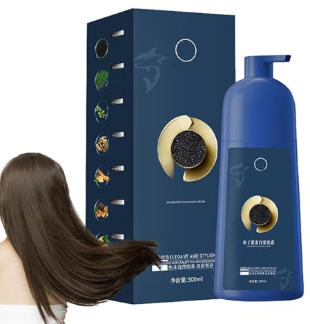 Teinture Instantanée Weqizuerqi Cheveux 500ml Protéines Caviar, Végétal Naturel