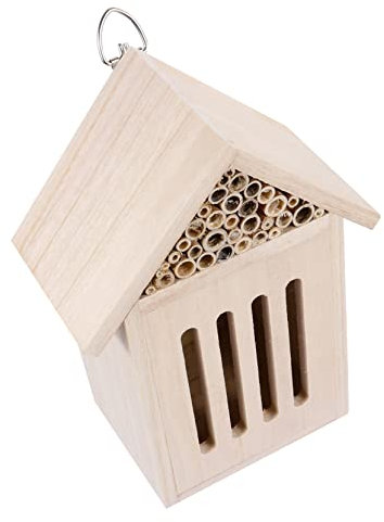 TOYANDONA Insektenhotel Aus Holz Für Garten Bienenhaus Und Schmetterlingshotel Mit Natürlichen Nisthilfen Für Marienkäfer Schmetterlinge Und Dekorative Wandmontage